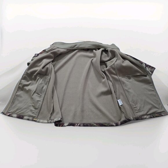 Huntworth Jacket Mens XL Camo Oak Tree Full Zip LS Pockets Fleece Inside Hunting - Picture 14 of 16